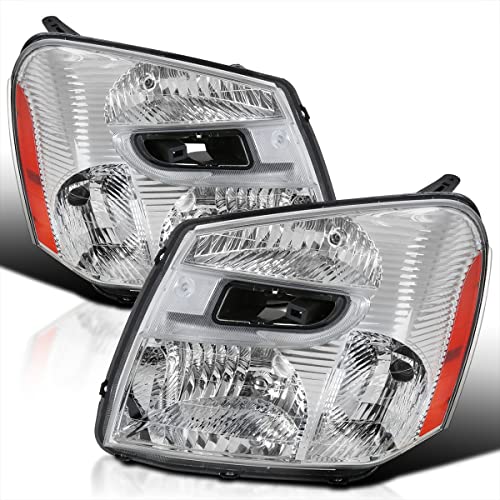 SPEC-D TUNING Clear Headlights Compatible with Chevy Chevrolet Equinox 2005-2009 L+R Pair Head Light Lamp Assembly