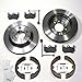 Produktbild Autoparts-Online Set 60003314 Bremsscheiben 1KQ 1KF Bremsbeläge Warnkabel + Handbremsbacken Zubehör für hinten/die Hinterachse