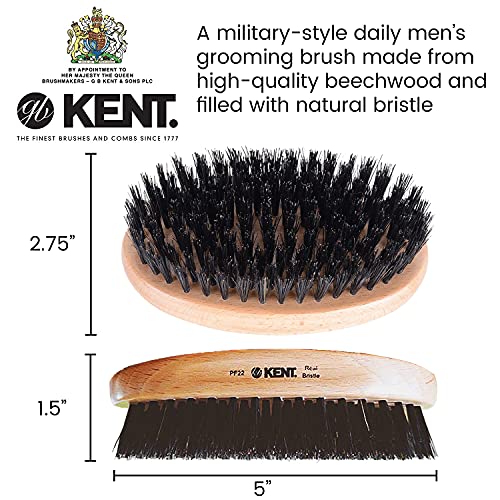 Kent Set Of Combs, 81T Small Beard And Mustache Comb, Fot All Fine Pocket Comb, And Pf22 Hair Brush And Beard Brush, Best Beard And Mustache Grooming Kit For Travel And Home Beard Care, Made In England #TOP1