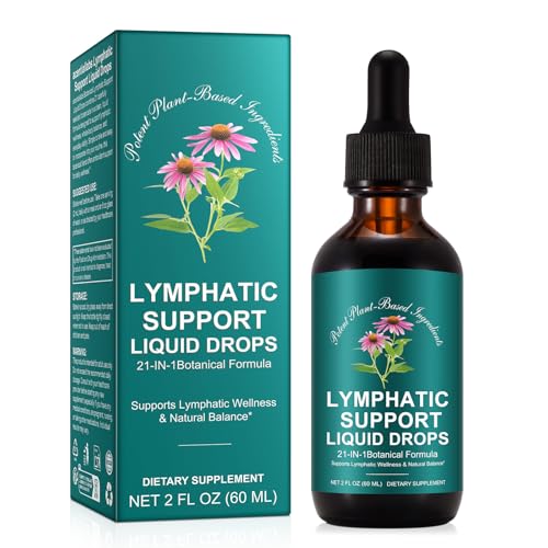 Lymphatic Drainage Drops 60ml Herbal Dietary Supplement with Dandelion & Burdock Herbal Liquid Formula for Women & Men