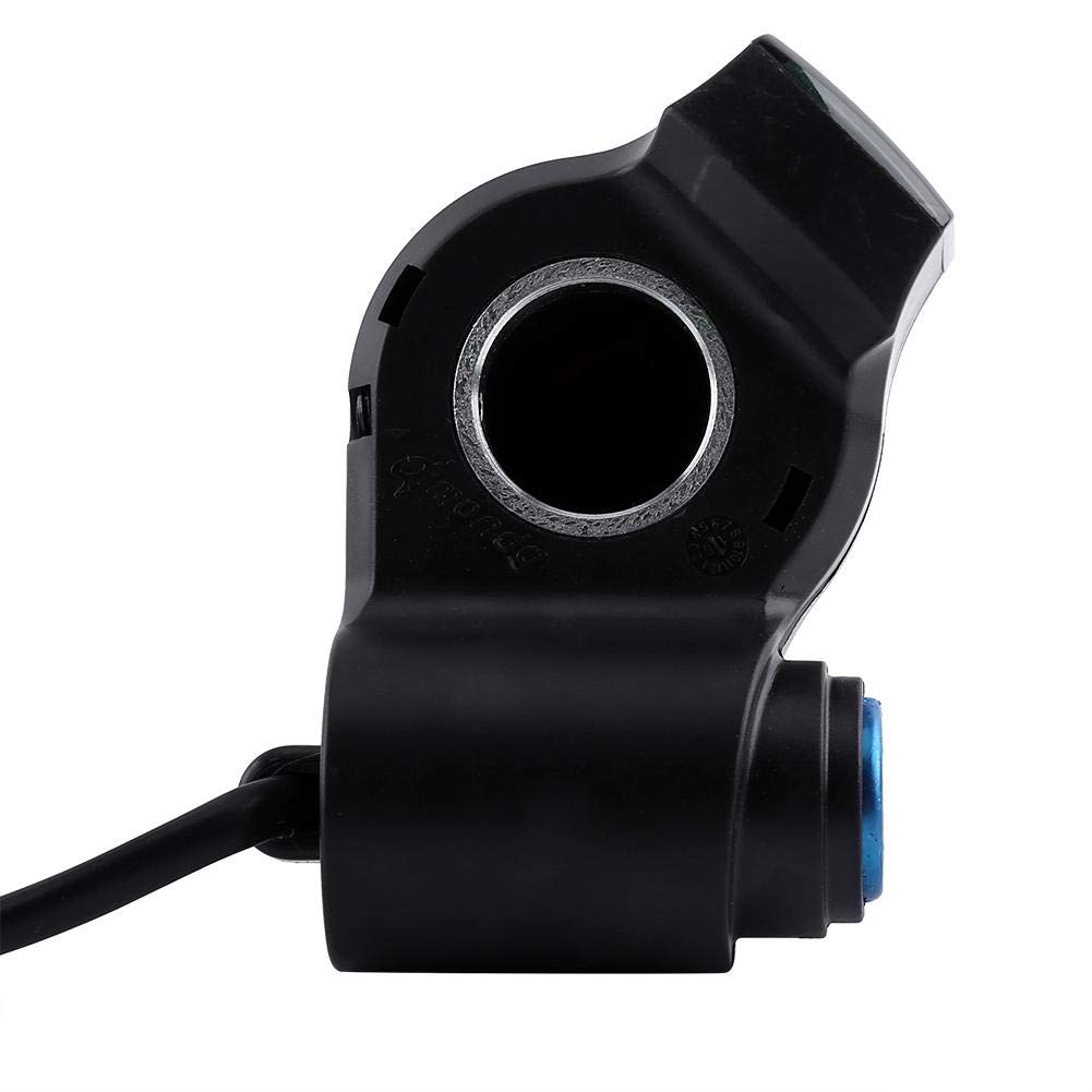 VGEBY1 Manillar del Acelerador de la E-Bici, puños del Manillar del Scooter eléctrico con Pantalla LED y Acelerador Power Key Locker(Rojo)