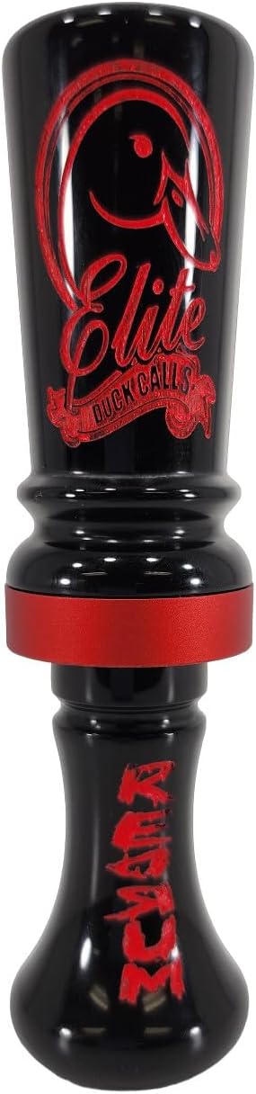 Elite Duck Calls - Murder 2.0 Single Reed Acrylic Duck Call (Black)