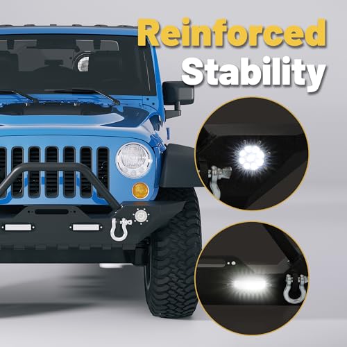 Image of ECOTRIC Front Bumper Compatible with Jeep Wrangler JK JL /JLU Gladiator JT