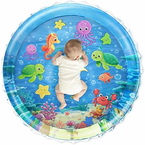 Image of Baby Kids Water Play Mat Toys Inflatable for Kids Leakproof Water Play Mat, Fun Activity Play Center Indoor and Outdoor for Baby (65 X 65 X 7cm)