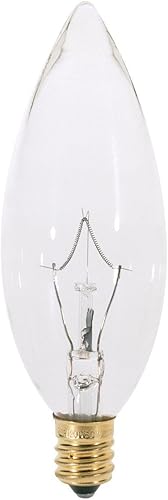 Satco S3282 - Bombilla incandescente de torpedo Satco S3282, 25 W, transparente