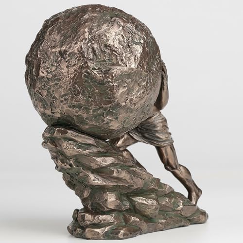 Estatua Sisyphus 17 cm Bronce Resina miniatura 7
