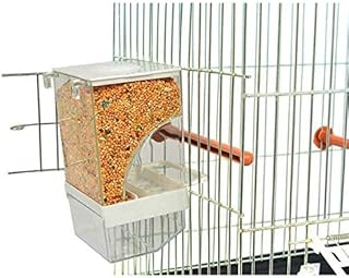Bird Automatic Feeder No Mess Feeding Station Acrylic Transparent Suitable for Parakeet, Canary Cage, Aviary