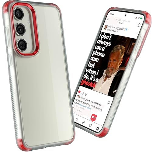 Image of Ghostek Covert Clear Galaxy S24 Plus Case with Military Grade Shockproof Protection, Anti-Yellowing, Protective Silicone Phone Cover Designed for 2024 Samsung Galaxy S24+ (6.7 inch) (Clear)