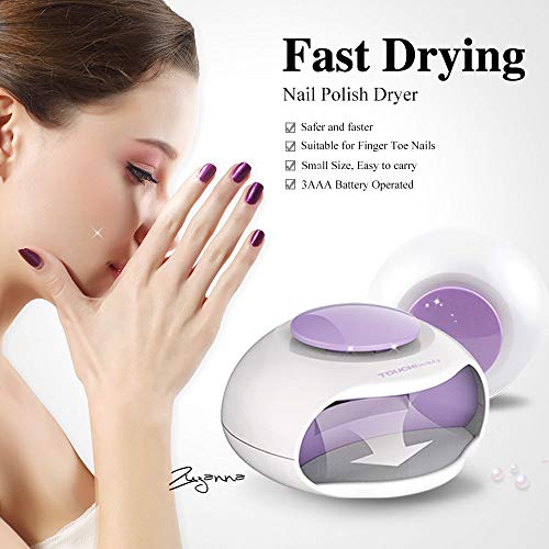 image for Portable Nail Dryer with Fan & LED Light by TOUCHBeauty Upgraded Non-B