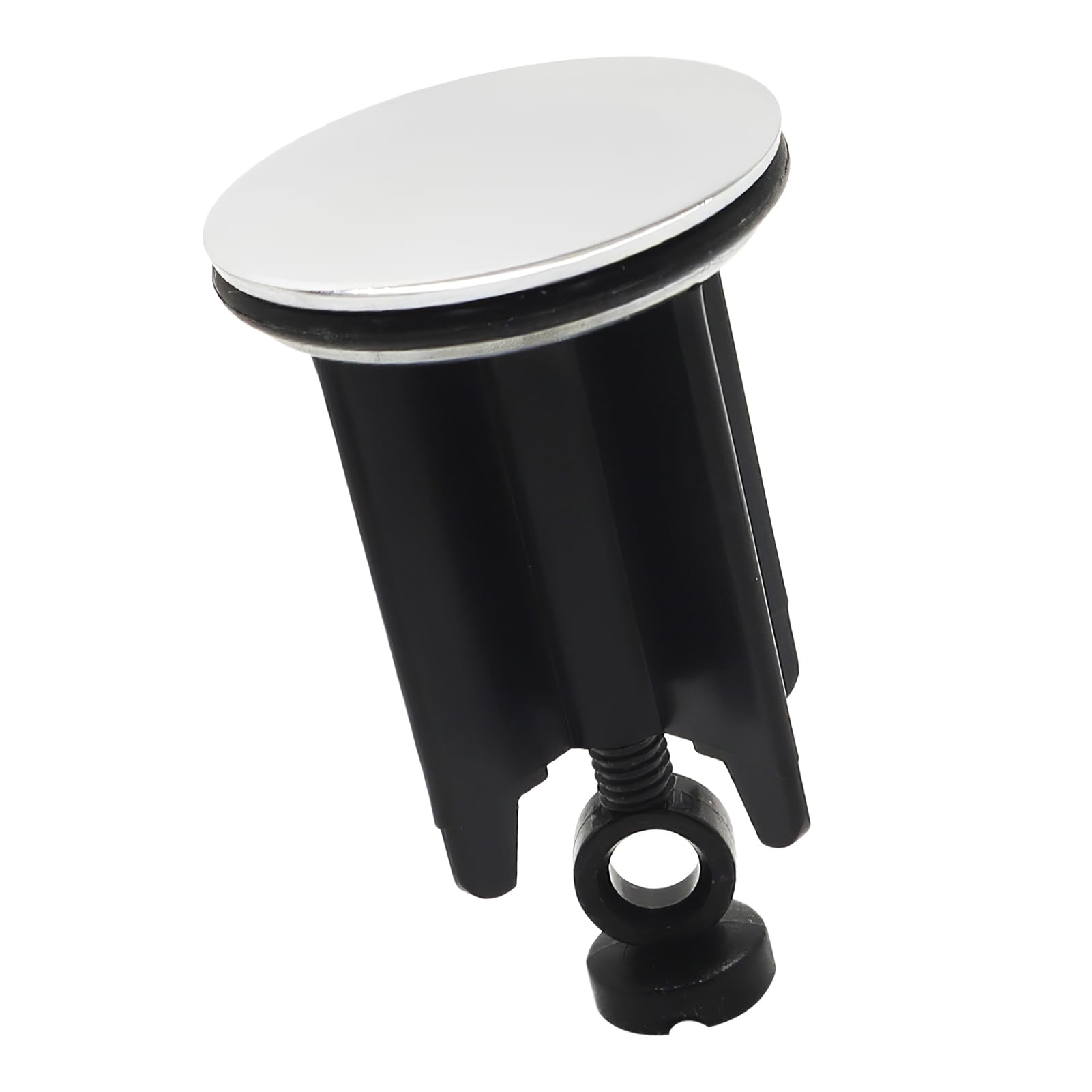 Pop Up Sink Plug Replacement 40mm, Adjustable Bathroom Plugs Universal Wash Basin Pop Up Plug Plastic & Brass Height 67mm-83mm, Rust Proof and Seal, for Bathroom, Kitchen Sinks, Lavatory Sinks (Black)