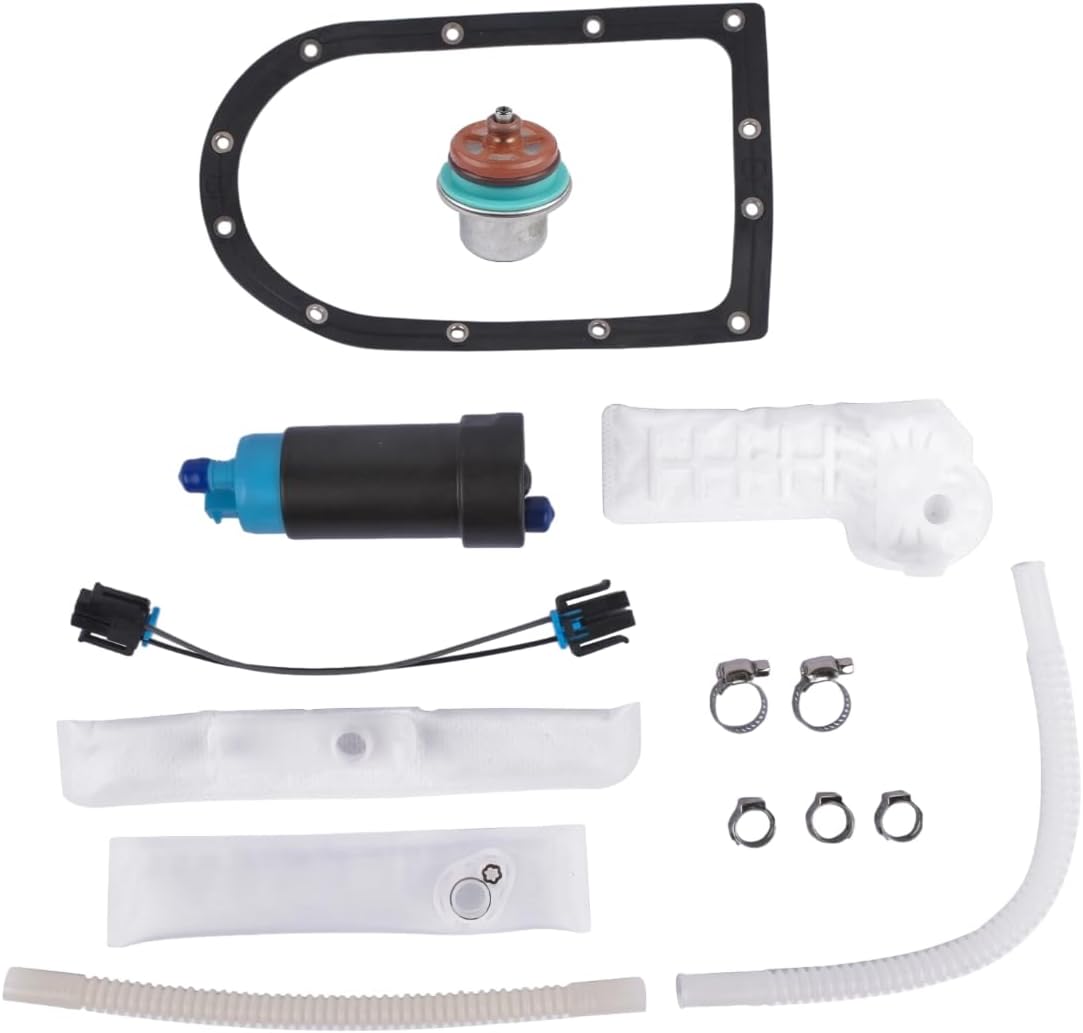 In-Tank Fuel Pump With Regulator Tank Seal Strainer Compatible with Harley-Davidson Dyna Fat Bob Super Glide Custom 75218-04D 75146-06 62111-04 47-2011 AP02