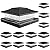 VOLISUN Solar Post Cap Lights Outdoor 4x4/6x6 Wooden/Vinyl Fence Cap Lights for Patio/Garden,Warm White with 2 Lighting Modes Waterproof,ABS Shell Lens Black (12 Pack)