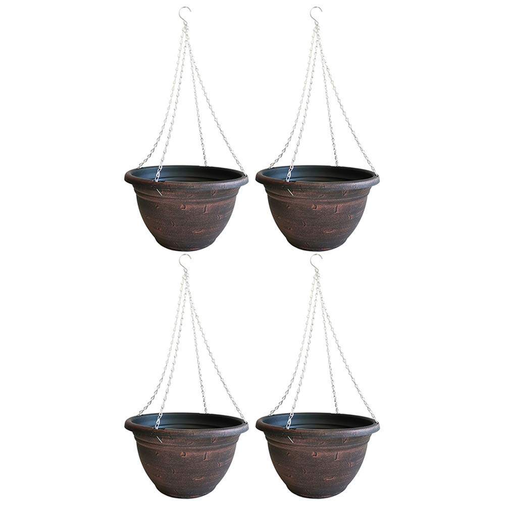 Fixtures Business & Homewares Copper Fixtures Effect Large Garden Hanging Planter Cauldron Basket 37Cm X 20Cm (4 Baskets)
