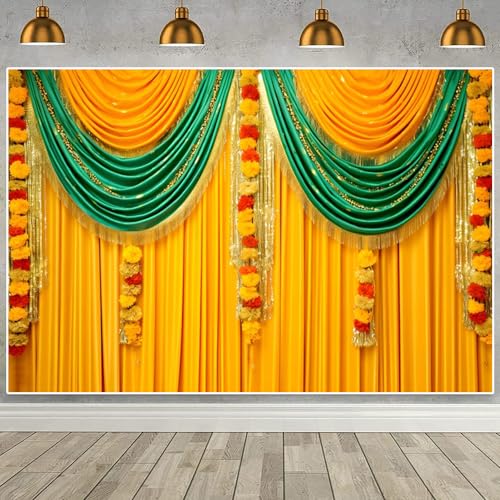 Pooja Backdrop Decoración Fotografía 7x5 ft miniatura 5