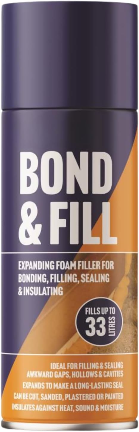 Expanding Foam Filler PU Expansion Insulation BONDING Filling Expanding Foam, Wall Panelling, Filling, Bonding, Sealing - Insulating Foam Filler Spray 500ML Gap Expanding Spray