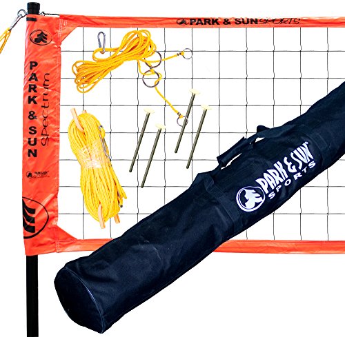 Park & Sun Sports Spectrum 2000: Portable Professional Outdoor Volleyball Net System, Orange #TOP8