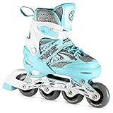 Nils Extreme Inliner für Kinder - Inline Skates - ABEC7 Chrome Kugellager – Rollschuhe für Mädchen und Jungen- Rollerskates Größenverstellbar 35-38 - Blau - NA10602