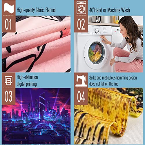 Aidatain Punk Cityscape Tapestry Large Size 108X90In Purple Blue Neon Street Scene Game Scene Tapestry Japanese Anime Fantasy Landscape Flannel Tapestry For Bedroom Living Room Gtwhat1250 #TOP2