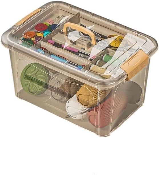 MVNOIRE PP Sewing Needle Storage Box Large Size Home Thread Bag Tool Transparent Multi-Functional Portable