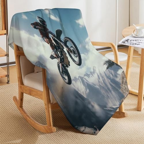 Couverture polaire motocross douce de qualité supérieure pour lit - 8