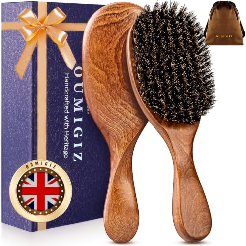 100% Boar Bristle Brush British Craftsmanship Slick Back