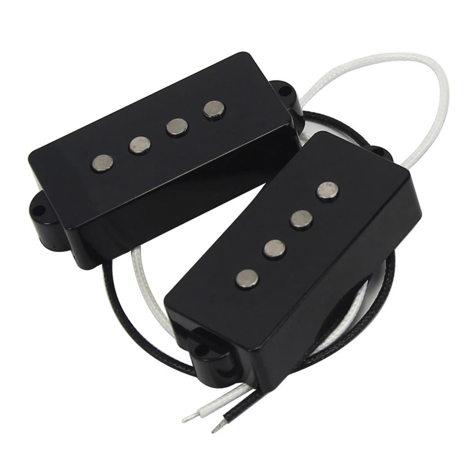 Miłośnicy Muzyki Przetworniki Do Gitary Elektryczn Open Alnico 5 PB Bass Pickup Fibre Bobbin Plecione Kable Z Tkaniny Do 4-strunowych Części Basowych