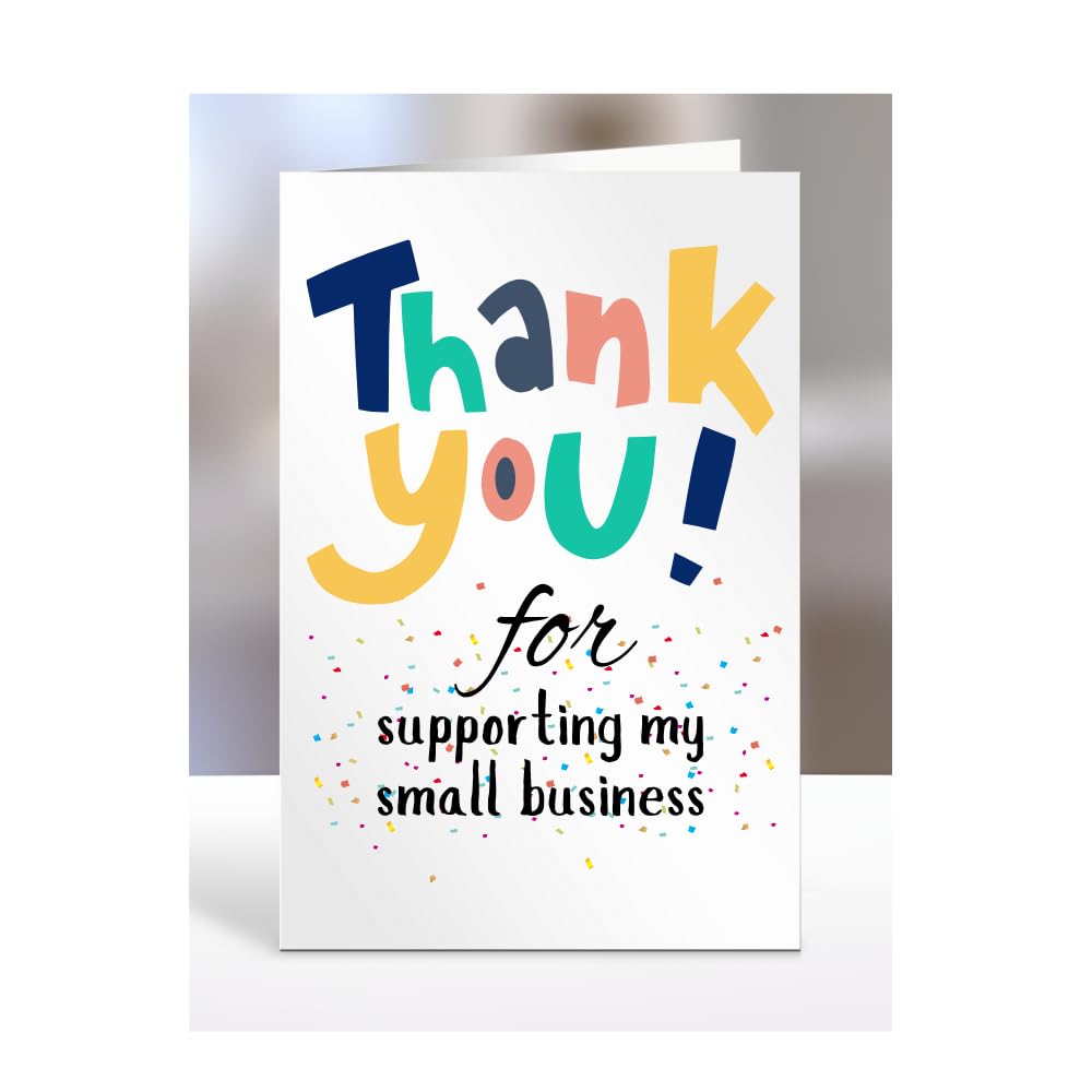 Thank you for supporting my small business card, Happy Birthday, gifts for men, women, male, female, him, her, presents for Christmas, to say, A5-141_124 โ image 1
