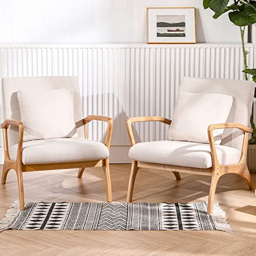 CDCASA Mid-Century Modern Accent Chair with Cushion, 28.3'' Long Armrest