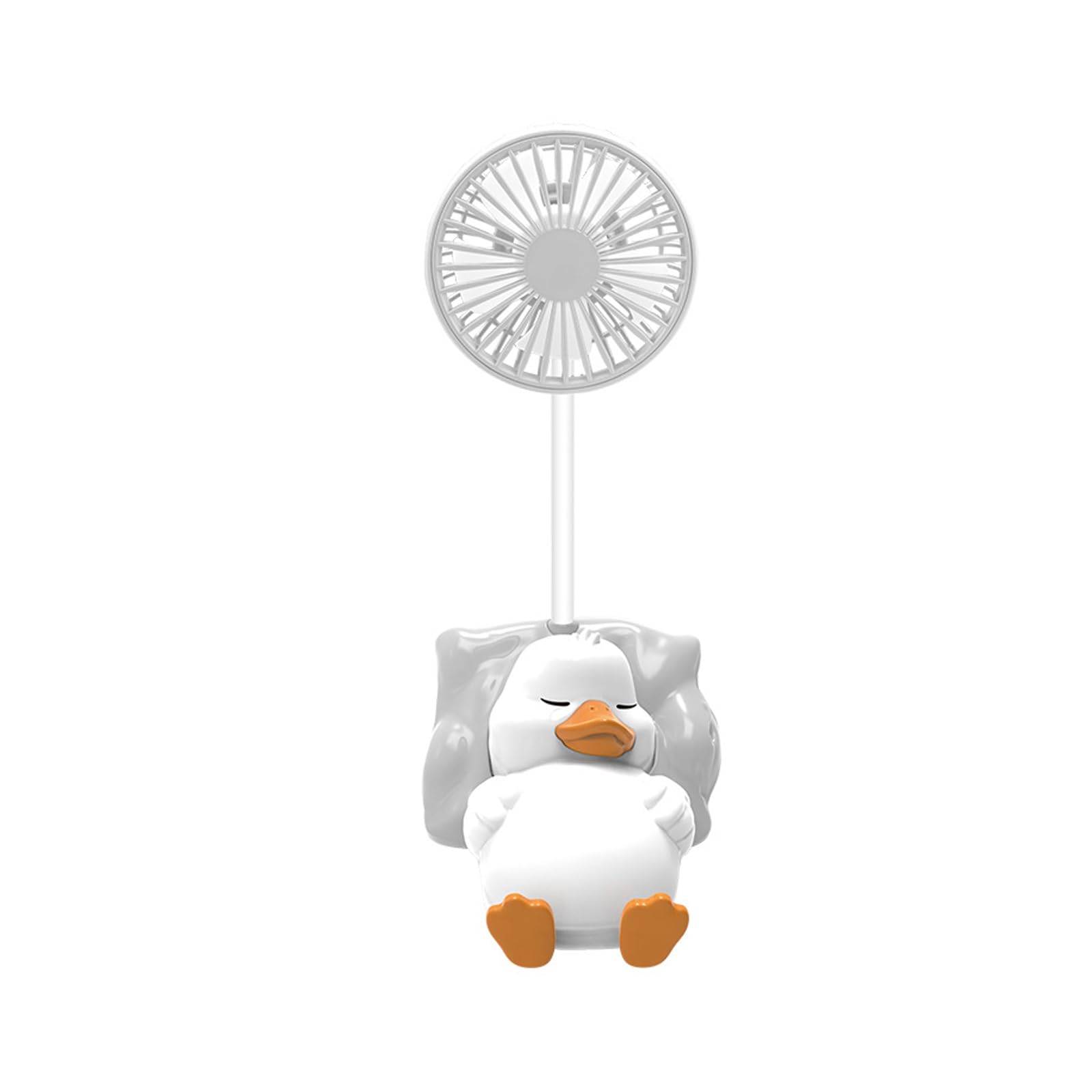Hsyzygian White Usb Lovely Ducks Small Desk Fan 3-Speed Portable Rotatable For Home Decor Usb Desktop Fan