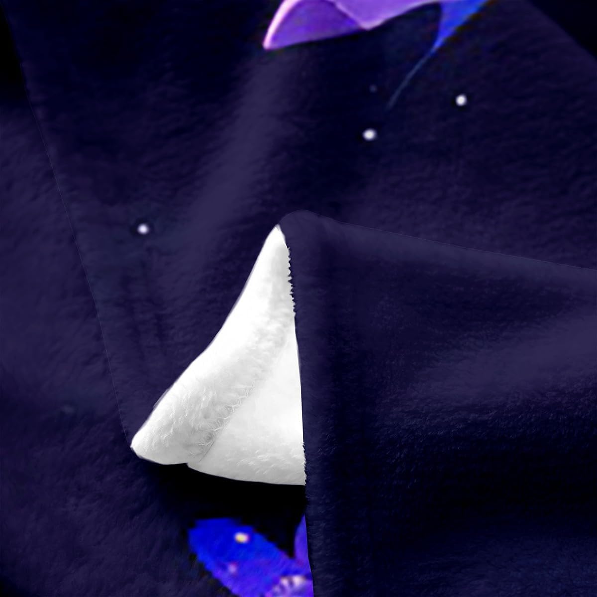Feelyou Purple Butterfly Plush Throw Blanket, Women Twin 60"x80" Glitter Butterfly,Bed Blanket for Sofa Couch Galaxy Purple Flannel Fleece Blanket Beautiful Animal