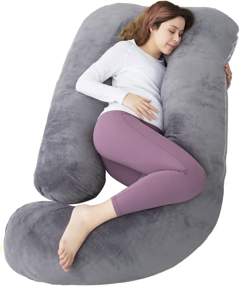 AMCATON 60-Inch U-Shaped Pregnancy and Maternity Body Pillow