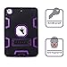 MAKEIT CASE for iPad mini Case, for iPad Mini1/ 2/3 Case, 3in 1 Heavy Duty Full-Body Protection Kickstand Combo Hybrid Impact Silicone Hard Case Cover for iPad mini 1/2/ 3 (Black/Purple)