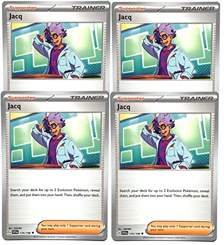Jacq 175/198 - Scarlet & Violet - Pokemon Trainer x4 Card Set - Playset 4X