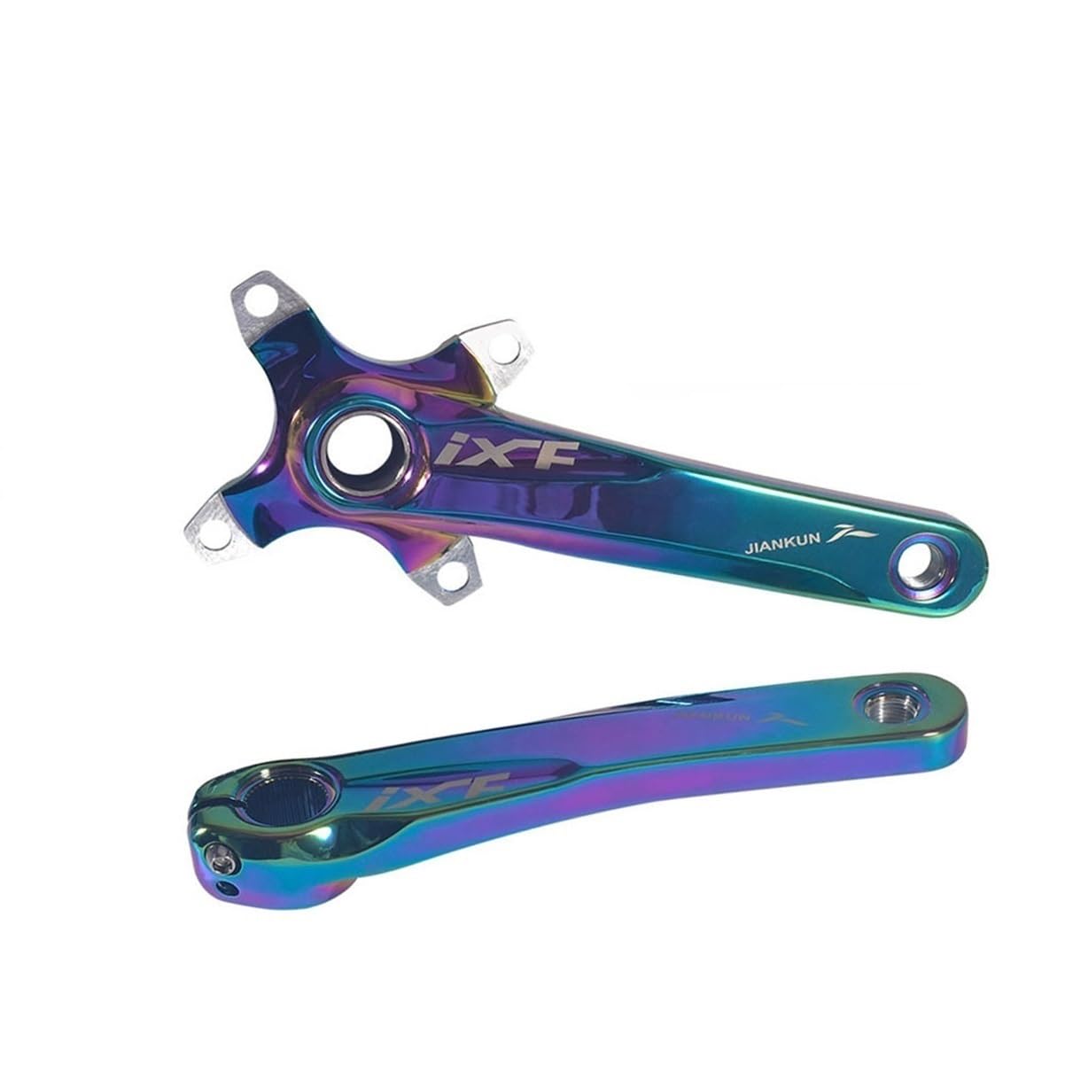 Platos y bielas de Bicicleta de montaña de 170mm, Platos y bielas de un Solo Plato de aleación de Aluminio con Soporte Inferior roscado, Compatible con Plato Triple