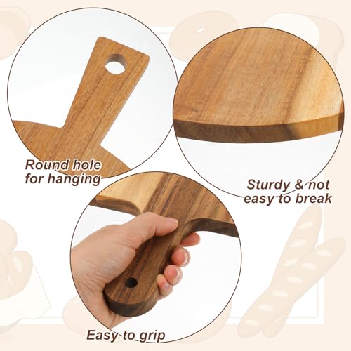 Set 2 Tablas De Cortar De Madera Acacia Con Asa miniatura 3