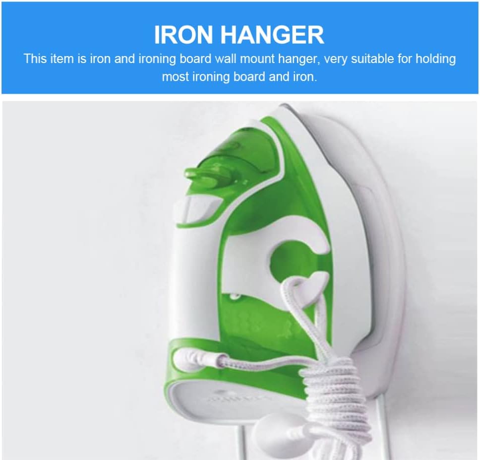 Cabilock Electric Iron Holder Ironing Board Hanger Wall Mount Wall Hanging Ironing Board Hanger for Home