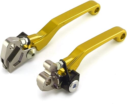 Miniatura 4 de Palancas de freno de embrague plegable para motocicleta CNC billet pivote para RMZ250 04 07-17 RMZ450 05-18 RMZ 250 450 Dirt Bike oro
