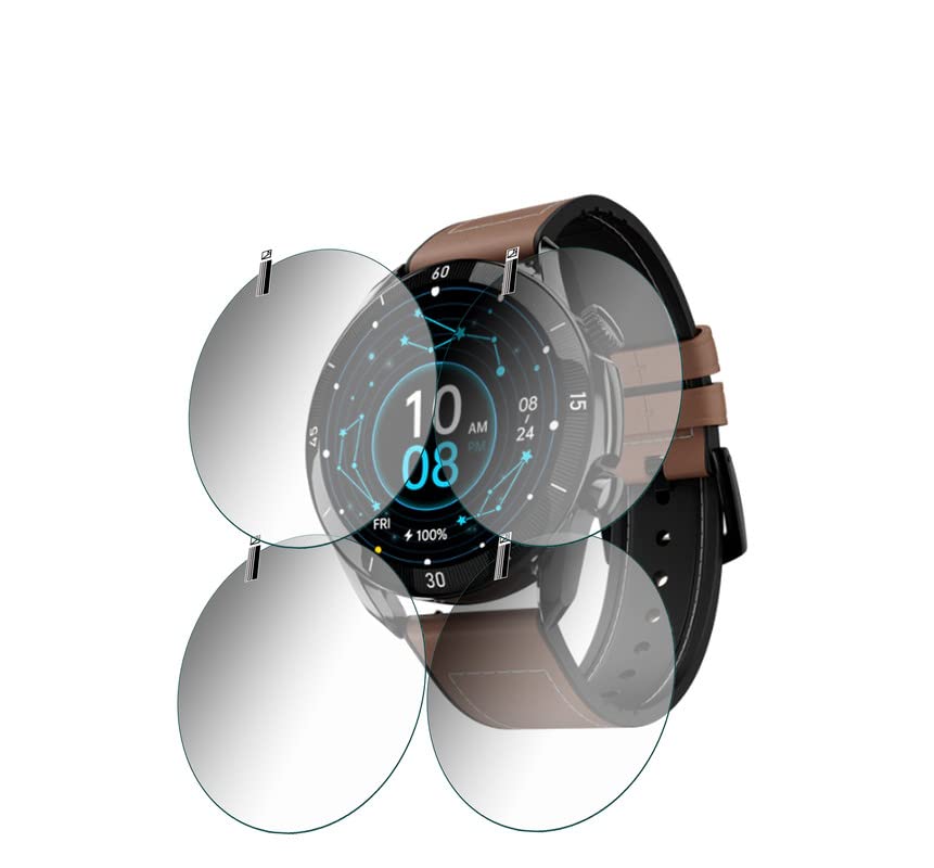 daffin compatible for fire-boltt legacy 1.43 smartwatch screen protector guard (pack of 04) fr watc-375