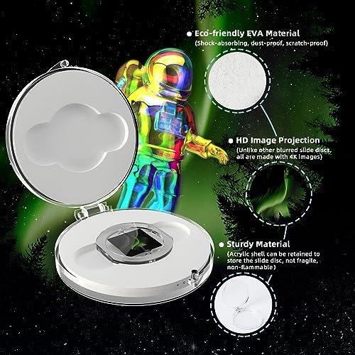 slide discs for orzorz star projector galaxy night light and pococo galaxy projector hd display slide for planetarium projector or constellation projector green aurora fba-ad-flp-ga