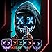 Heytech Halloween Mask Purge LED Mask for Festival Halloween Scary Party,Costume Cosplay ,Gifts (blue)