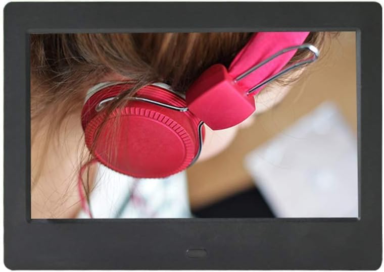 Album photo électronique 10 pouces HD noir avec cadre étroit pour vidéo