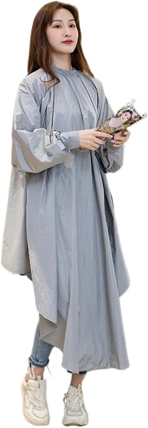 Barber Cape 2pcs Long Sleeve Hair Cape Hook Loop Cuff Haircut Customer Cloth Salon Cutting Cloak Apron Gown
