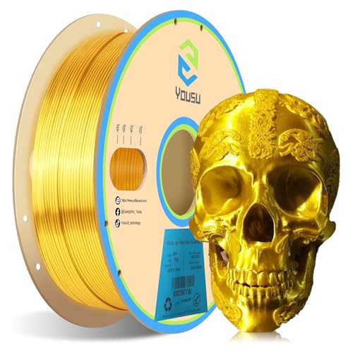Filament PLA Silk Gold 1.75 mm YOUSU anti-warping pour réussir vos impressions