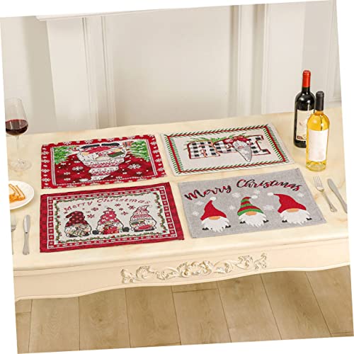 Set de table de noel decoration table noel nappe de table et napperon de polyester Amosfun - 8