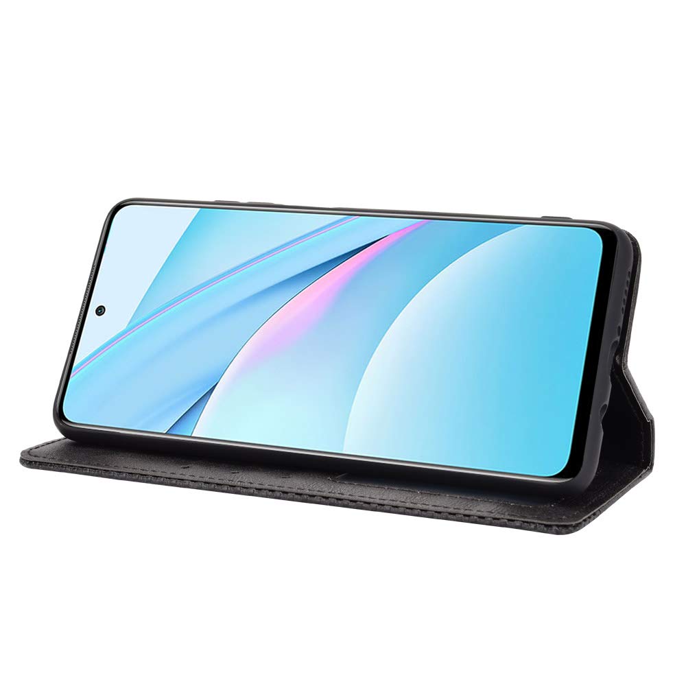 Jielangxin Cover per Xiaomi Mi 10T Lite 5G,Custodia in Pelle Custodia per Xiaomi Mi 10T Lite 5G M2007J17G Custodia Case Cover Black