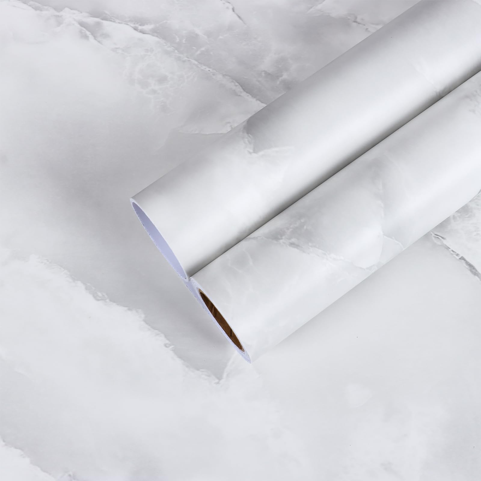 CHIHUT 12''x100'' Grey Marble Contact Paper for Countertops Waterproof Removable Marble Wallpaper Peel and Stick Countertops Self Adhesive Countertop