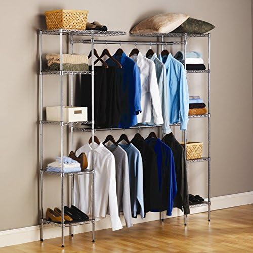 Miniatura 2 de Custom Closet Organizer Shelves System Kit Expandable Clothes Storage Metal Rack