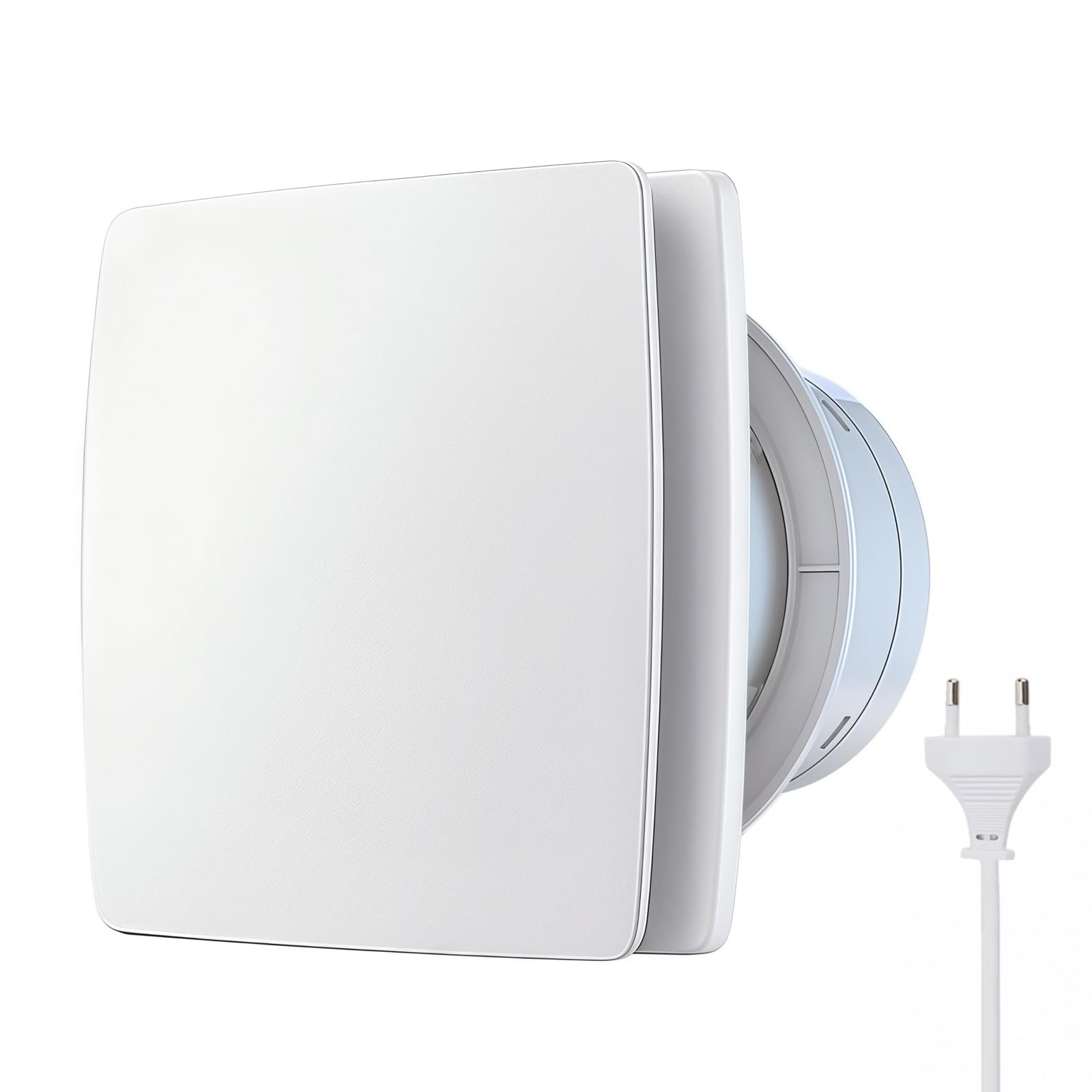 Extractor de BaƱo Silencioso 100mm, 12W 95 m³/h Ventilador Extractor Aire Antirretorno, Ventilador BaƱo Humedad con VĆ”lvula Anti Retorno, para BaƱo Cocina LavanderĆa