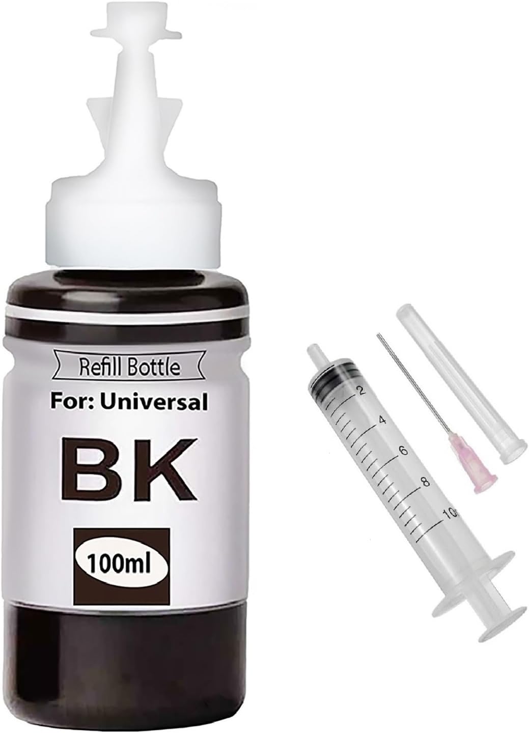 CANOFF Refill Ink for H.p. DeskJet 2723 All in One Wireless Inkjet Printer for H.p. 805 Ink Cartridge 100 ML Each Bottle Multi Color with Syringes (1 Black Refill Ink, 1Sy)