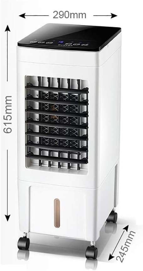 Portable Air Conditioner Fan Living Room Water- Cooled Remote Control Space Air Coolers, office Single Cool Cold Air Fan, Nightstand Portable Bladeless Air Conditioning Unit White